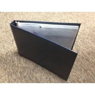 Ring 3 on a Page Business Check Book Binder   Navy Blue