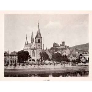  1906 Print Bingen Klopp Castle St Martins Basilica Spire 