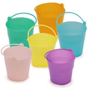   Party By Fun Express Mini Pastel Plastic Easter Pails 