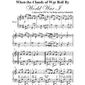   the Clouds of War Roll By Easy Piano Sheet Music Nat Binns Books