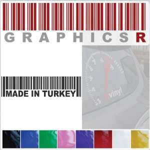 Sticker Decal Graphic   Barcode UPC Pride Patriot Made In Turkey A528 