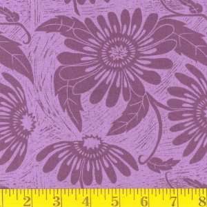  45 Wide Woodwinds Floral Purple Fabric By The Yard Arts 