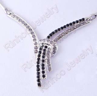 2209 white gold plated wedding necklace earring1set  