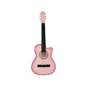  Pink Folk Guitar Set(Bag Tuner Belt String Pick) 