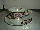 Vintage PY Rooster Roses Ucagco Cup Saucer JAPAN  