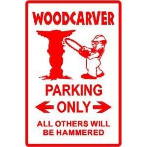  WOODCARVER PARKING hobby art novelty sign