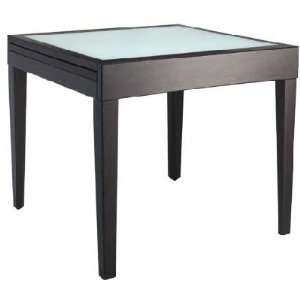   Table with Glass Top Extendable Small BNT  Venice Wood Collection