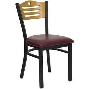  HERCULES Slat Back Metal Restaurant Chair   Wood Back 