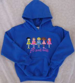 NEW Girl Scouts Daisy Daisies Hooded Pullover XXS 4/5  