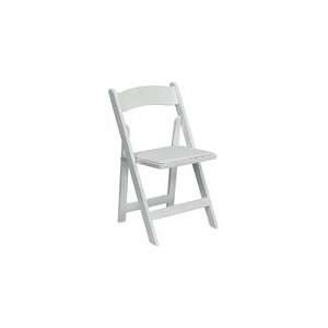  HERCULES White Wood Folding Chair   Padded Vinyl Seat 