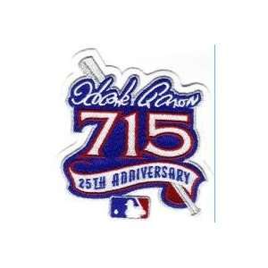  Hank Aaron 715 25th Anniversary MLB Patch 