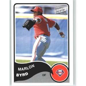 2003 Bazooka Silver #92 Marlon Byrd   Philadelphia Phillies (Thick 