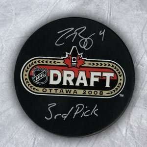  Zach Bogosian 2008 Nhl Draft Day Puck Autographed W/ 3Rd 