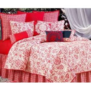  Borrego Red Paisley Full Queen Bed Quilt