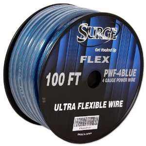  Brand New Atrend 100 Foot Spool of 4 Gauge Blue Power Wire 
