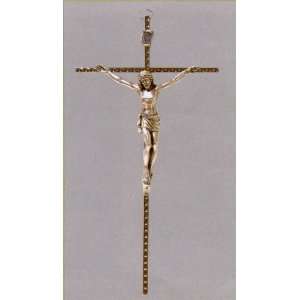 Fine All Metal Silver Crucifix   Wall Mount   10 in 
