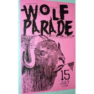  Wolf Parade Poster   Concert Flyer   PP