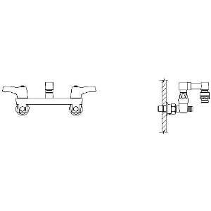  Delta Commercial 28C2063 28T Two Handle 8 Wall Mount Service Sink 