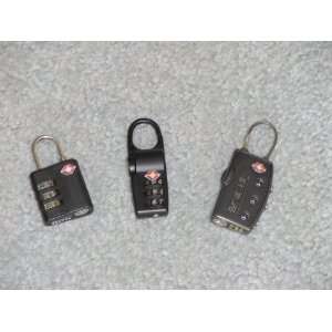  Set of 3 Luggage Locks (different types) 