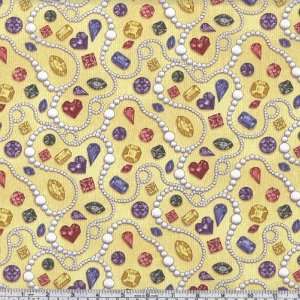  45 Wide Tidings and Tales Treasure Found Butter Fabric 