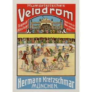  Humoristisches Velodrome Bicycle Poster 