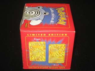 POKEMON POLIWHIRL 23 K GOLD LIMITED EDITION TRADING CARD  