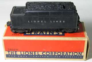 Vintage Lionel Tender 2466W in Original Box  
