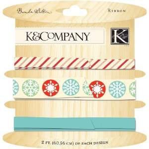  K&Company Brenda Walton Ribbons 3 Designs/24 Inch Each 
