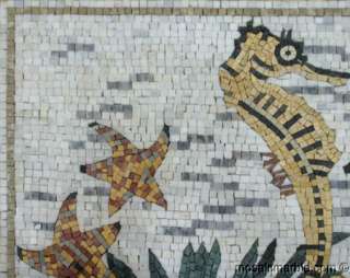 29.64x29.64 lovely sea animals marble mosaic art tile  