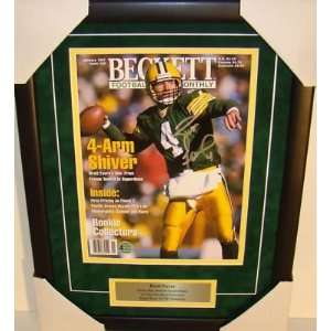  NEW Brett Favre SIGNED Framed Beckett Magazine Packers 