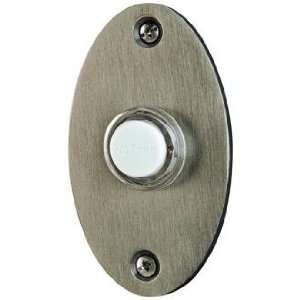    NuTone Oval Pewter Wired Push Button Doorbell