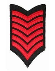 Military Rank Stripes Retro Embroidered Iron On Applique Patch FD 