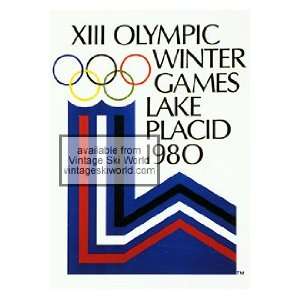  1980 Lake Placid Winter Olympics Poster