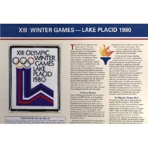   Olympic Winter Games Lake Placid 1980 Patch on Card
