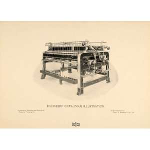  1907 Print Antique Textile Machine Broadbent Vintage 