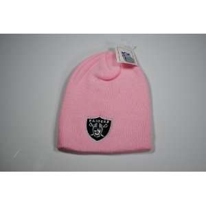  Oakland Raiders Pink Knit Beanie Cap Winter Hat 