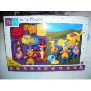  Pooh Party Playset [Pooh, Tigger & Kanga+10 Pieces] Toys 
