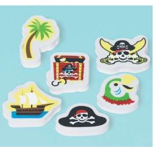  Pirate Party Eraser Party Favors 12/Pkg AMSCAN 390520 