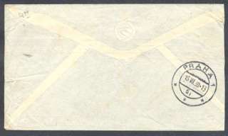 Colombia To Czechoslovakia Airmail Cover 1938, Multiple Franking With 