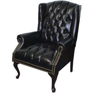   Indian Creek Traditional Wingback Side Chair in Black