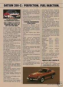 1976 DATSUN 280 Z ORIGINAL VINTAGE AD 280Z 280 Z Z CAR  