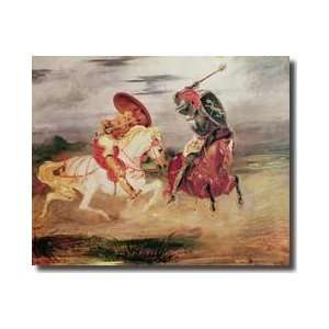 Two Knights Fighting In A Landscape C1824 Giclee Print  