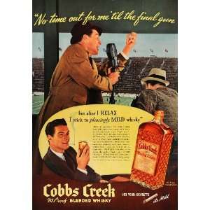  Creek Whisky Sports Announcer   Original Print Ad