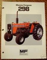 Massey Ferguson MF 298 Tractor Spec Sheet Brochure  