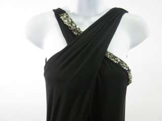 NWT TONY COHEN Black Pewter Sequin Maxi Dress Sz S $363  