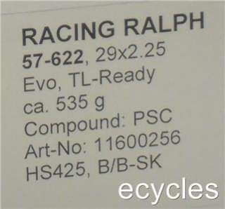 Schwalbe Racing Ralph HS 425 29x2.25 Evo TL Ready NEW  PAIR  