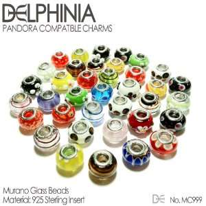  Delphinia 150pc Lot Murano Glass European Mix Beads .925 