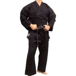 Piranha Gear Karate Uniform (Extra Heavyweight), Full sleeves, Black 