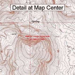 USGS Topographic Quadrangle Map   Willow Creek Reservoir 