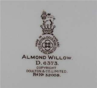Royal Doulton Vintage Almond Willow China Dinner Plates  